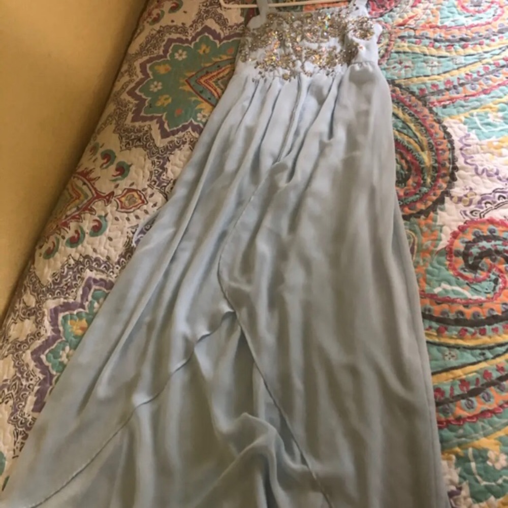 Long blue dress